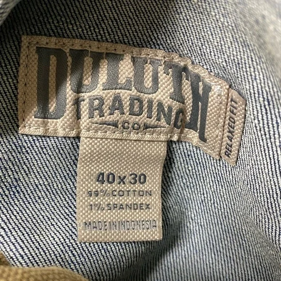 Duluth Trading Jeans Men's 40x30 Blue Med Wash Flex Ballroom Jeans - Picture 4 of 7